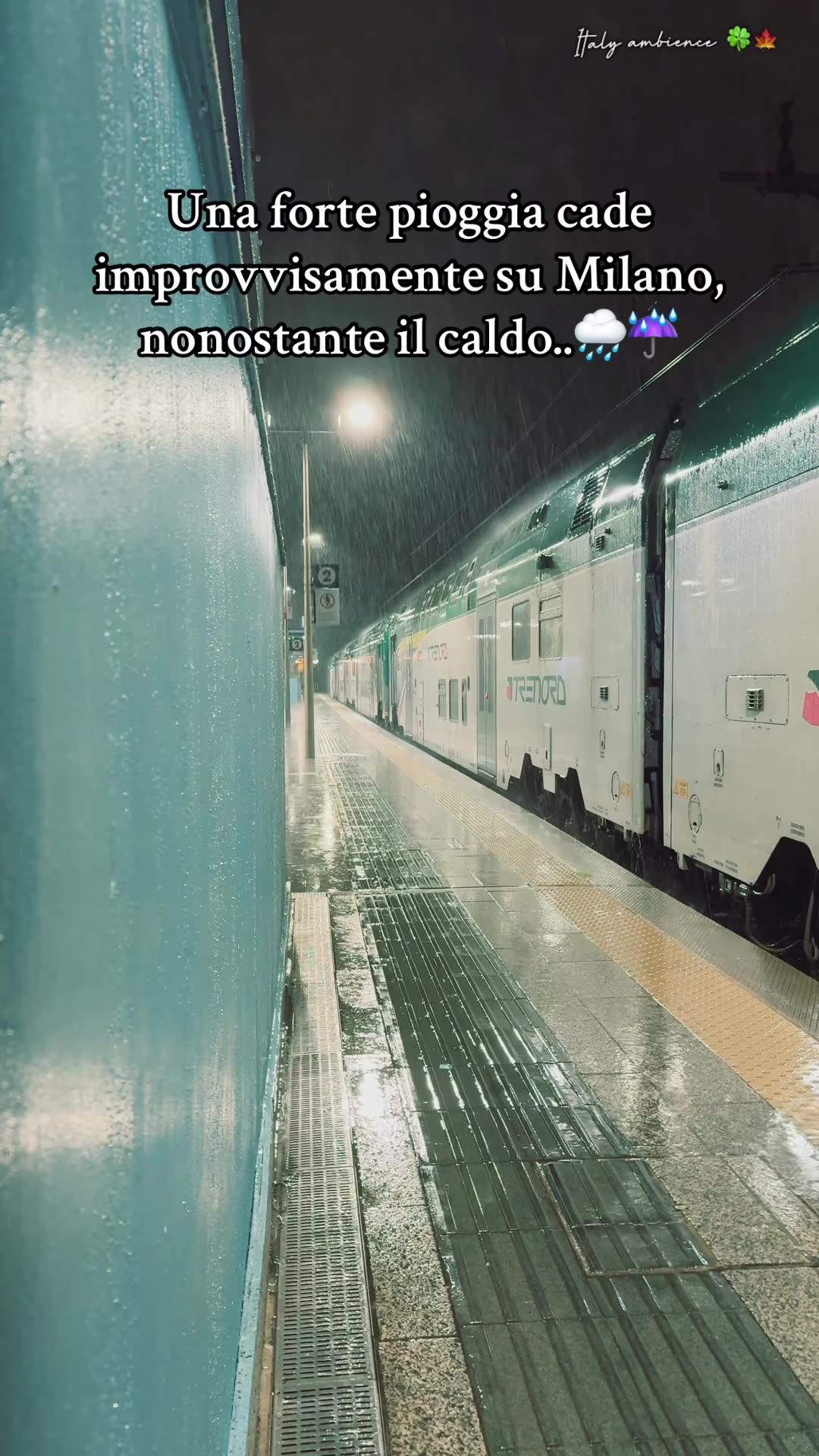 Heavy rain suddenly falls on Milan, despite the heat ๐ง๏ธ๐ค #thundersounds #rain #rainoundforsleep