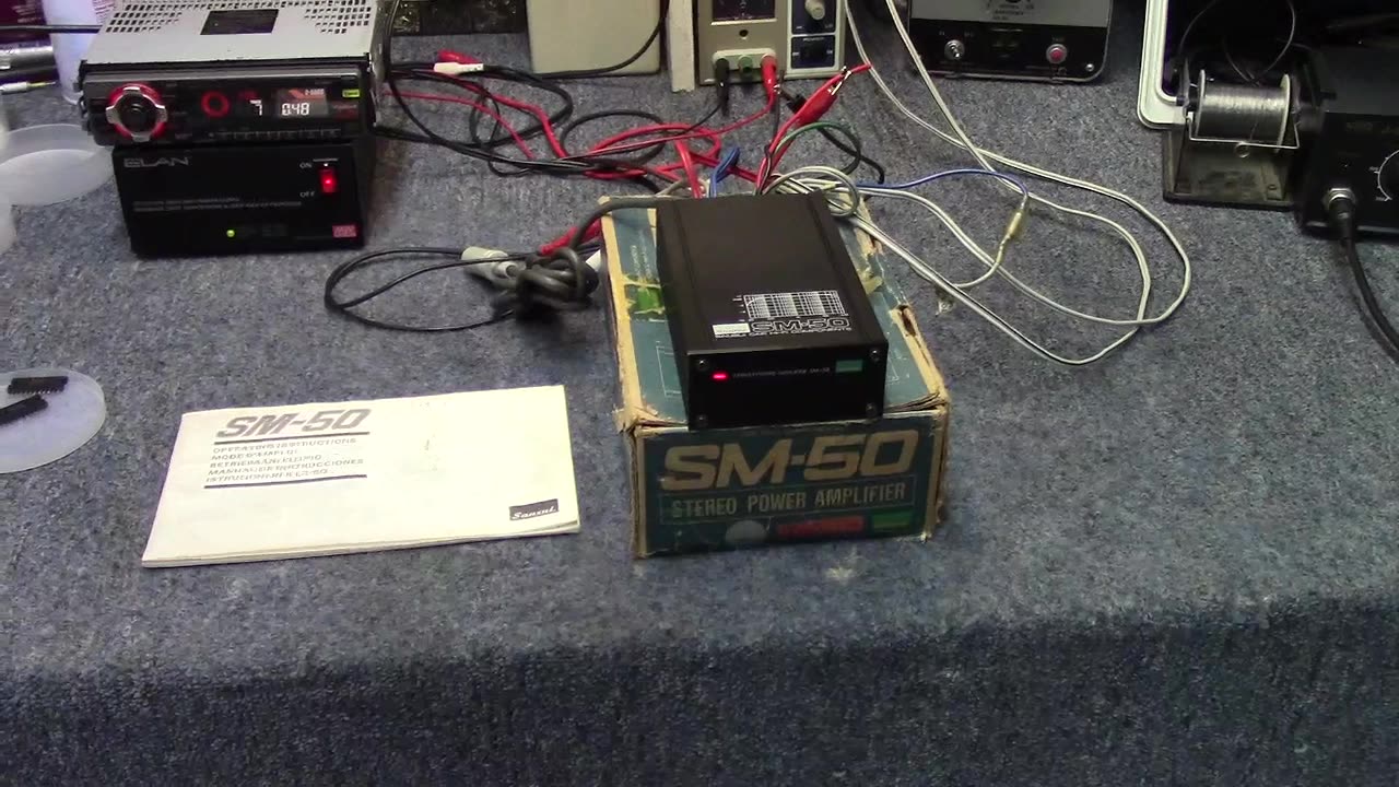 Sansui SM-50 Car Amplifier - testing/quick look