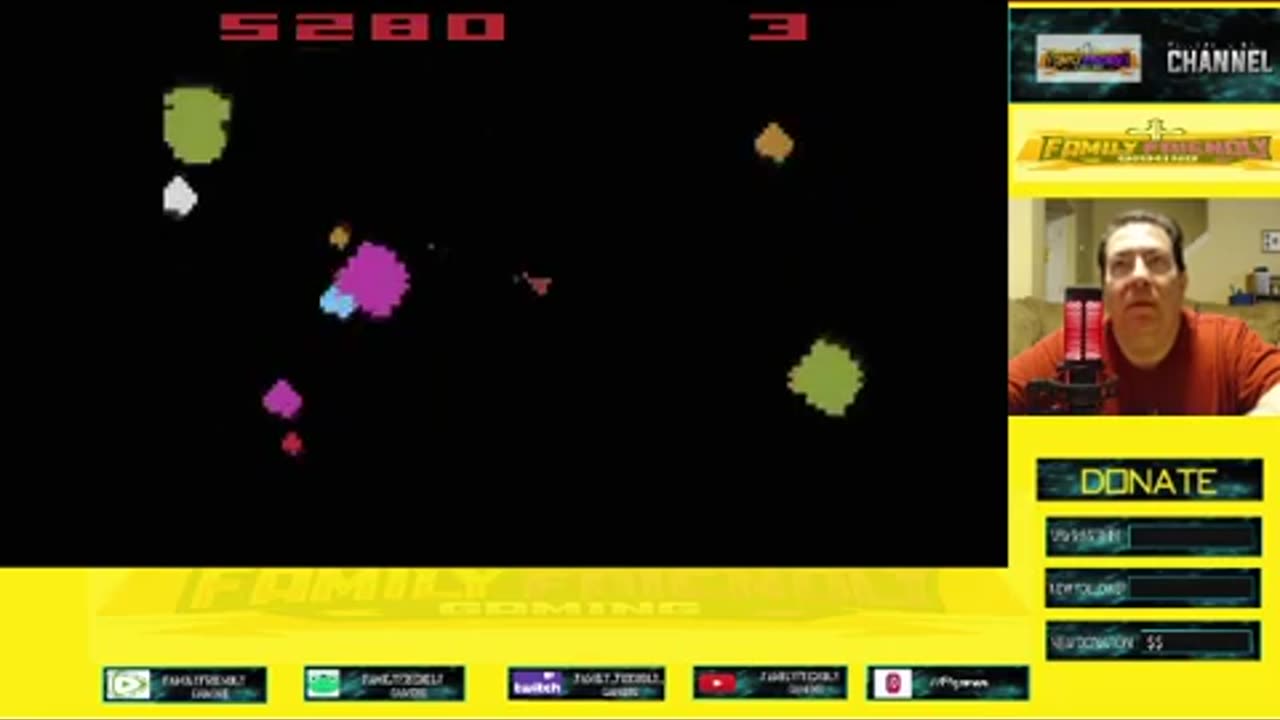 Asteroids Atari 2600 Gameplay