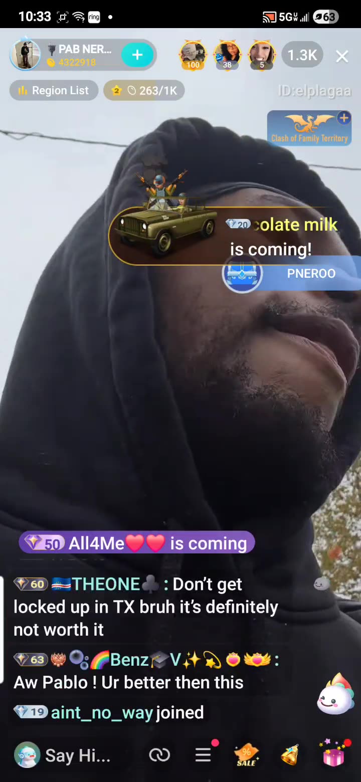 PABLO NERO SPAZZING OUT ON HIS SISTER FLATENS ALL HER TIRES B4 CLIPPED