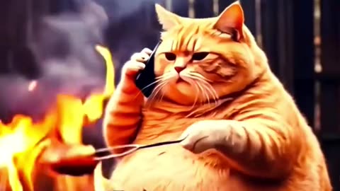 "Cat funny videos With AI#funny #pets #cat #ai #chicken #shorts"