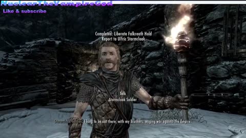 Skyrim my most terrifying ability vs imperials + speedy my parrot talking in background lol