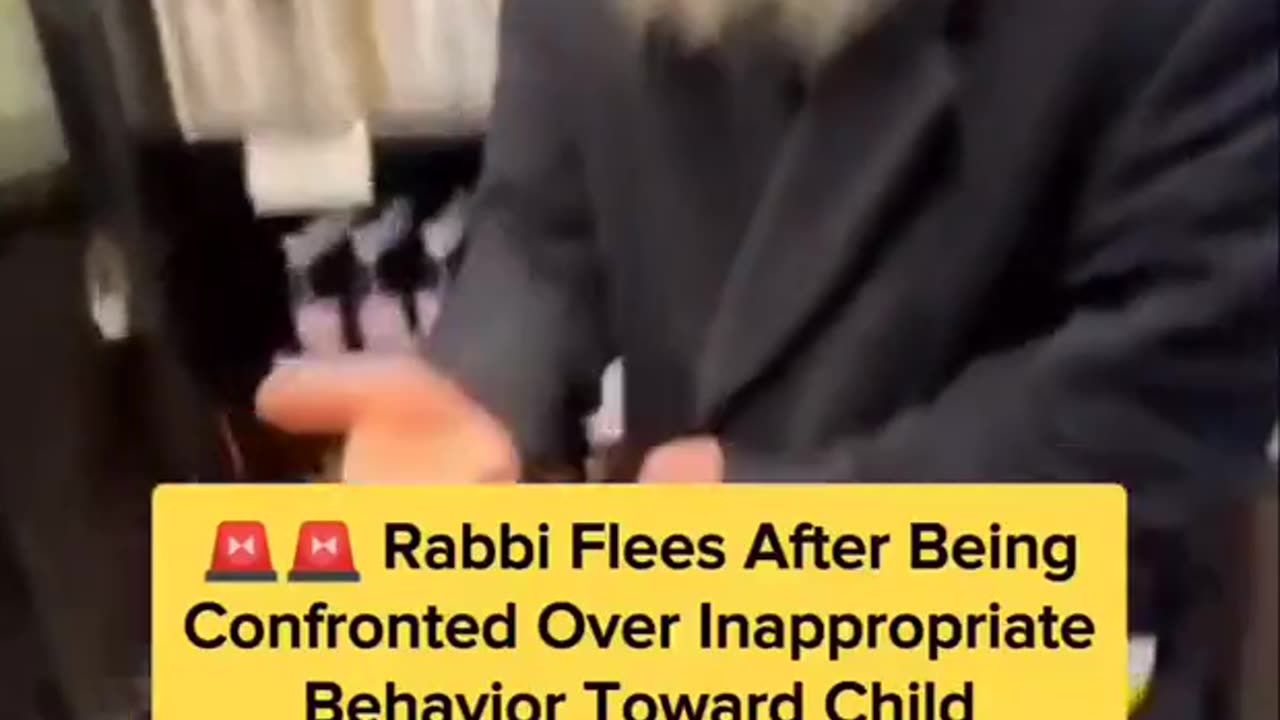 'Rabbi flees after being confronted over inappropriate behavior toward a child'