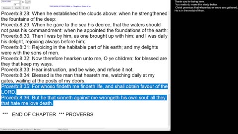 Proverbs 8