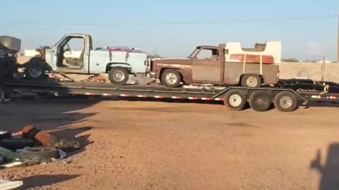 081625 TrucknHotrodranch 3 trucks, 3 trailers and two trips #automobile