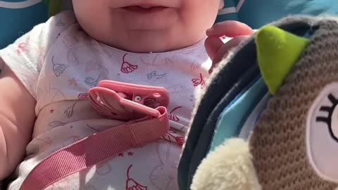playing with my sock! baby kayla day 164
