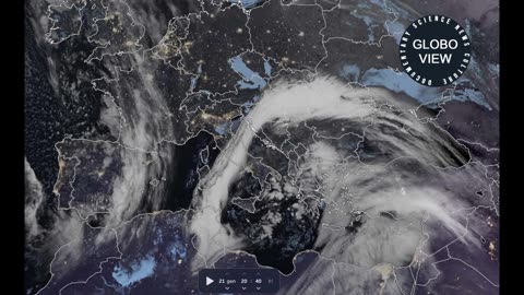 Cyclone "Harry" Passing Over Europe - Satellite Imagery