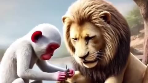 Monkey And Lion Story Hindi | Cartoon video story Hindi