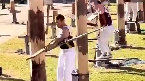 Wood chopping competition in Austrailia