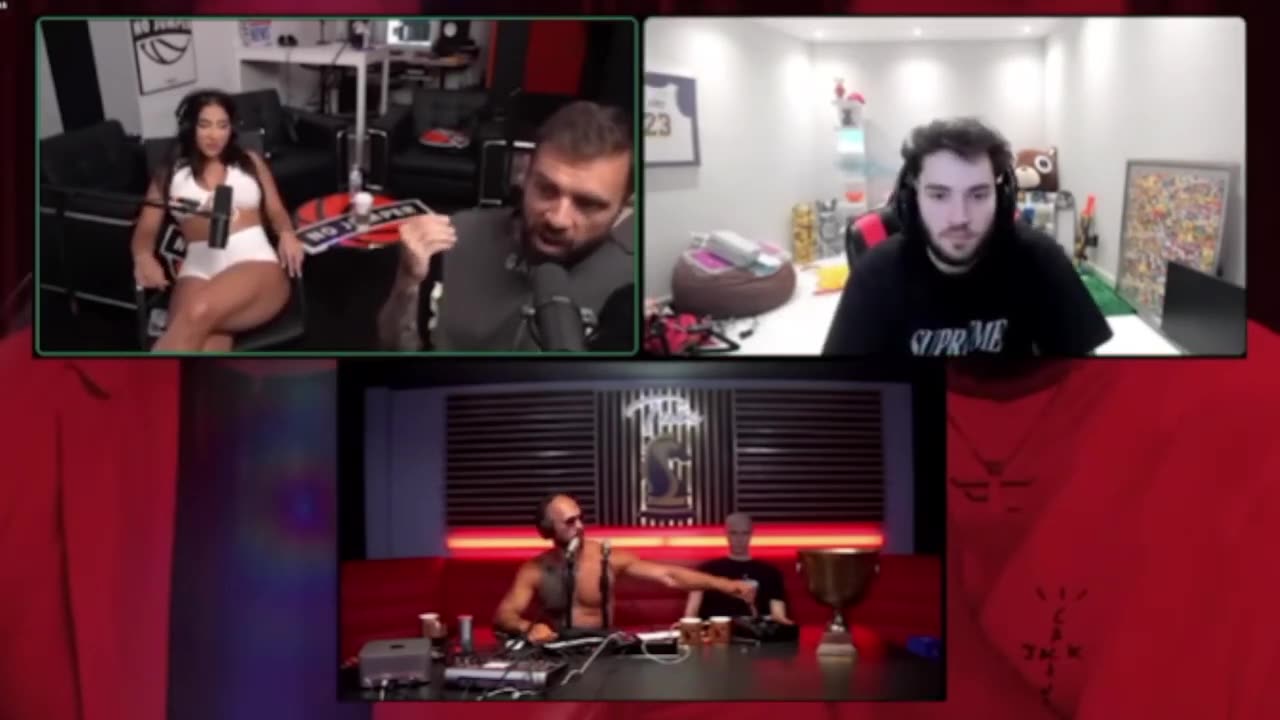 Andrew Tate Confronts Adam22 & Wife (Full Debate)