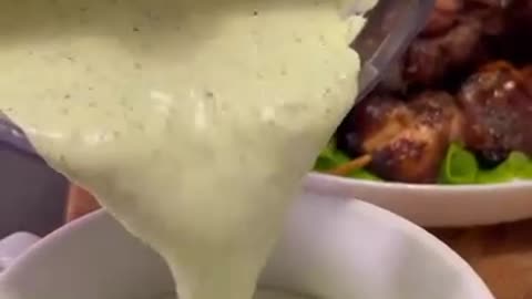Sour cream and mayonnaise sauce for barbecue