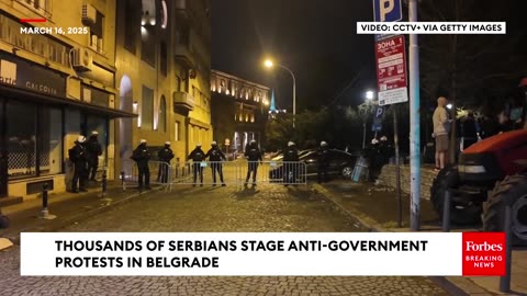 Thousands Of Serbians Take Part In Anti-Government Protest In Belgrade