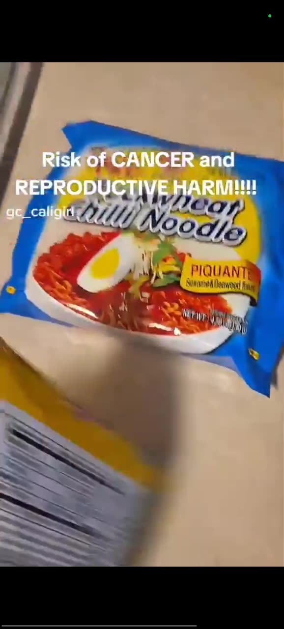 Noodles = Risk of....