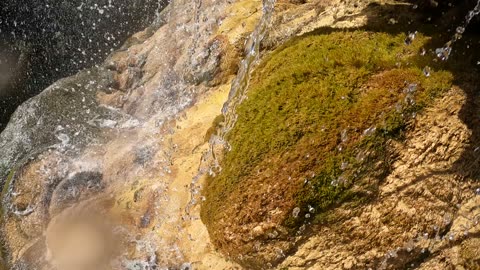 Climbing higher in Qellu Yaku (Stalagtite waterfall) #apurimac #andes #mountains