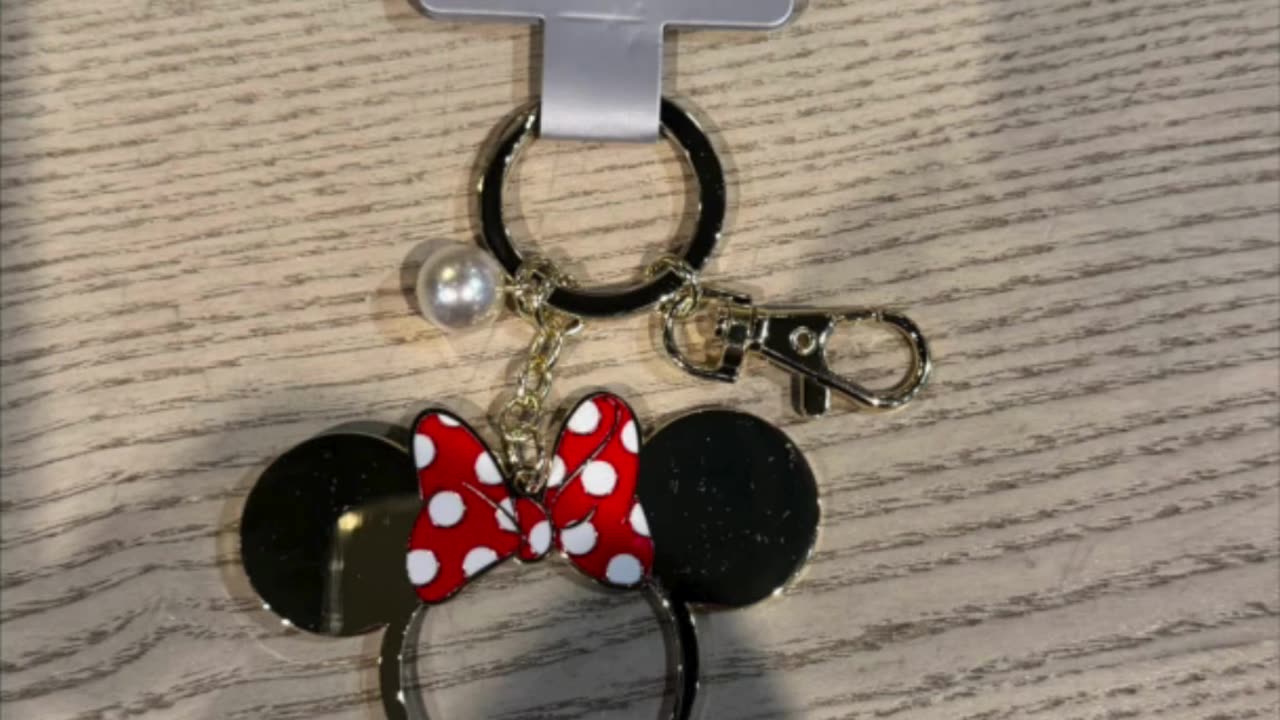 Disney Parks Minnie Mouse Ears Headband Keychain #shorts