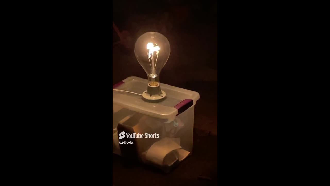 slow motion 1000 watt incandescent bulb glow down