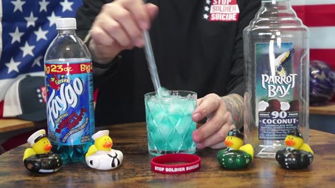 Shirley Kerchief - Parrot Bay Coconut Rum 90 proof & Faygo Raspberry & Blueberry Soda