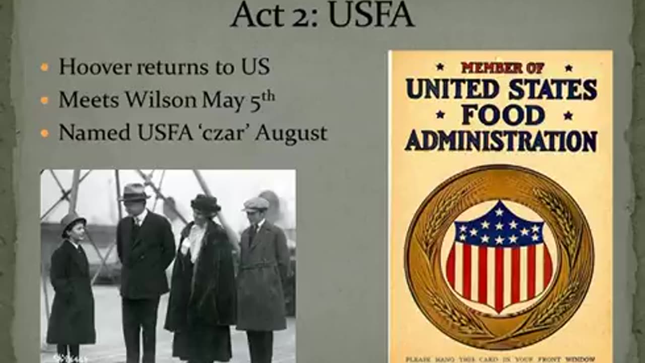 Herbert Hoover and Food Relief