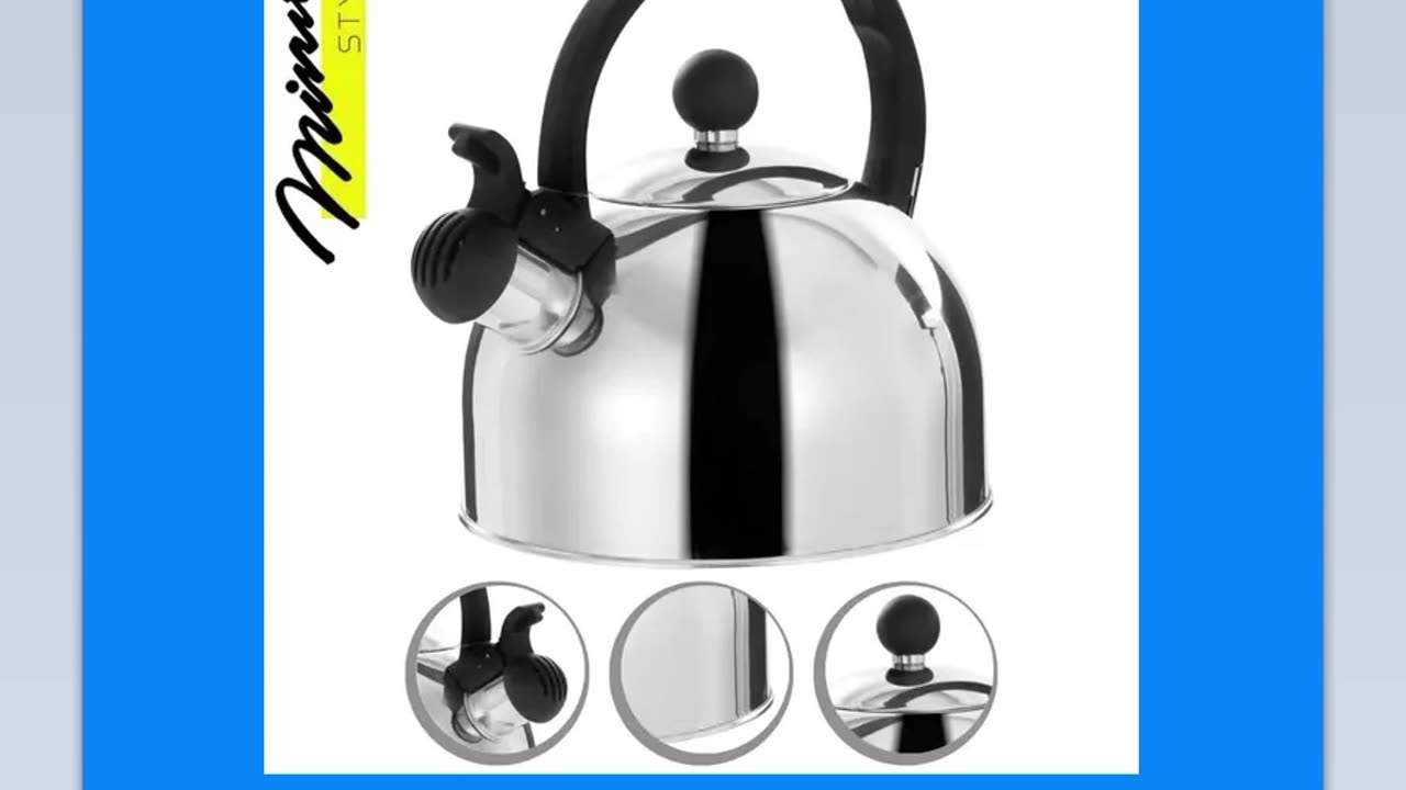 Chaleira Com AlÇa E Apito Em AÇo Inox Mimo Style Pratica 2l