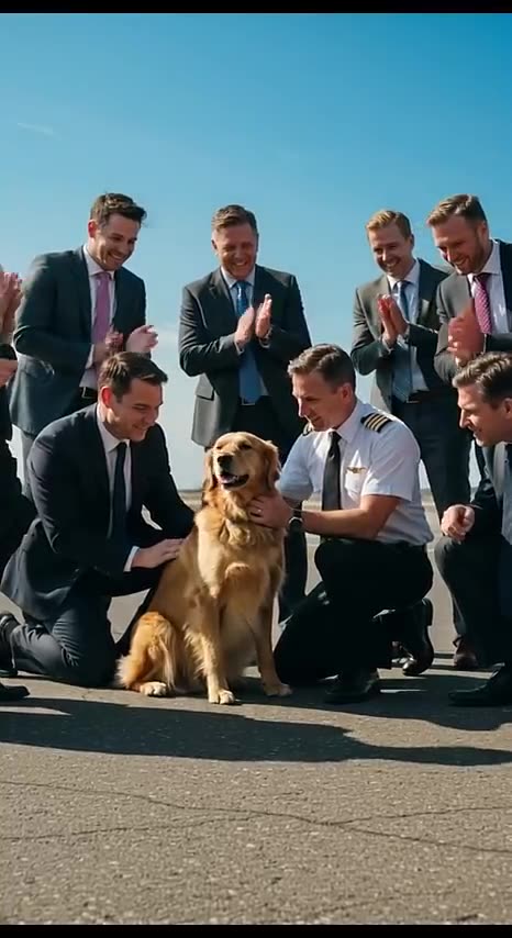 Brave Golden Retriever Saves Plane Passengers