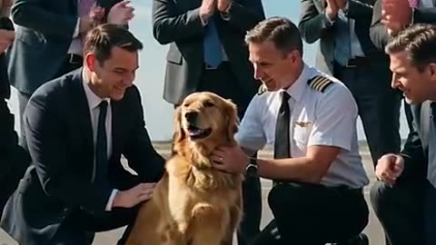 Brave Golden Retriever Saves Plane Passengers
