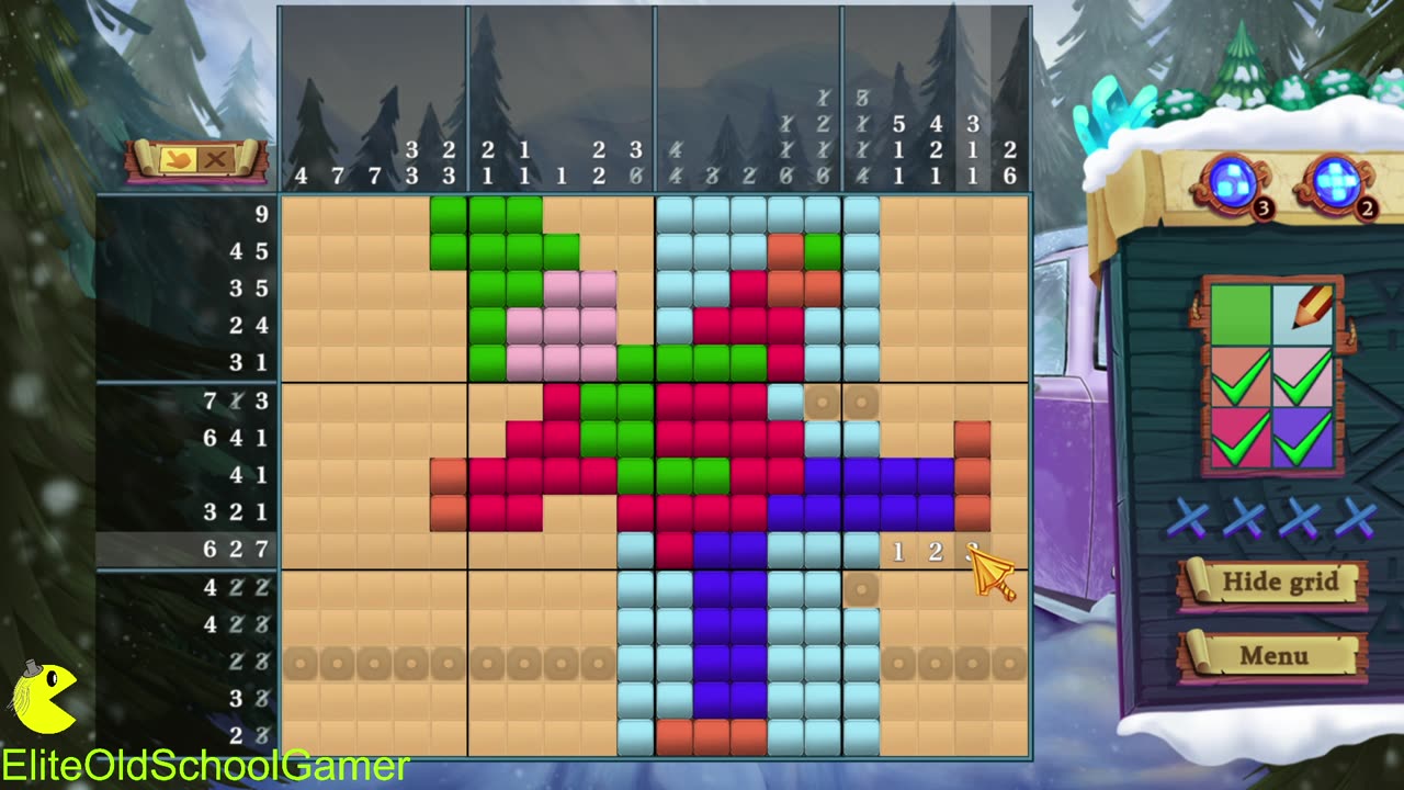 Adventure Mosaics Winter Holiday - Review and Walk-through - Level 38 - October 2025