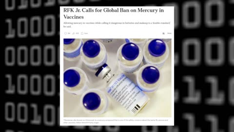RFK Jr Calls for Global Ban on Mercury in Vaccines