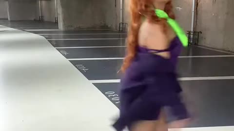 French tgirl is excellent dancer