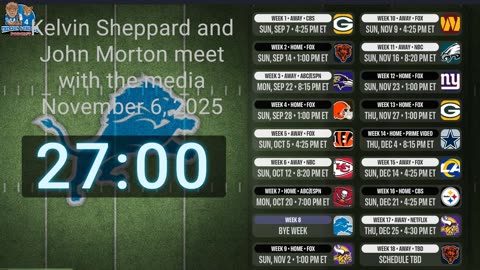 11/09/25 - 3:45 PM Eastern, Detroit Lions @ Washington Commanders Watch Party Everybody's Invited!