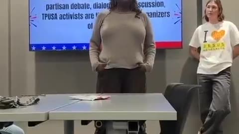 Professor at Purdue University Northwest crashed a TPUSA meeting and mocked