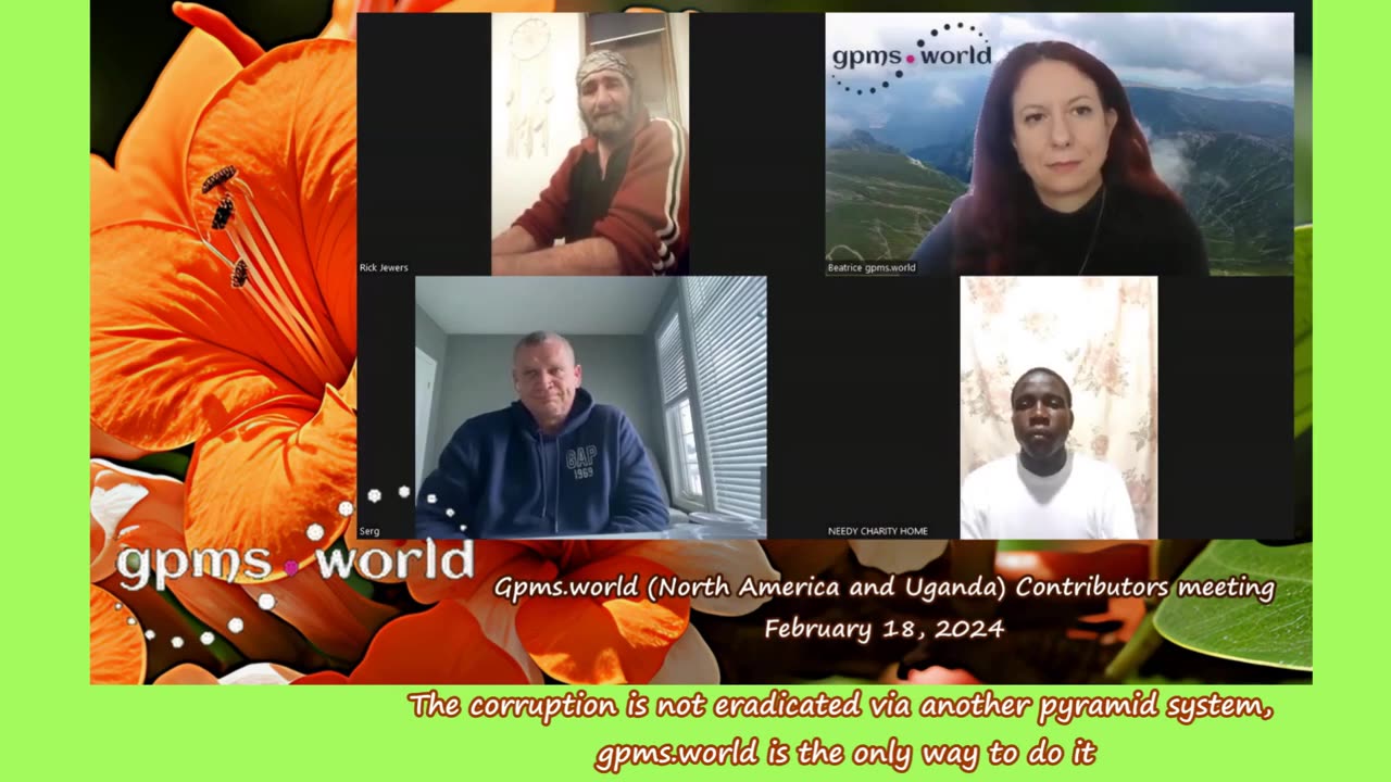 The corruption is not eradicated via another pyramid system, gpms world is the only way to do it