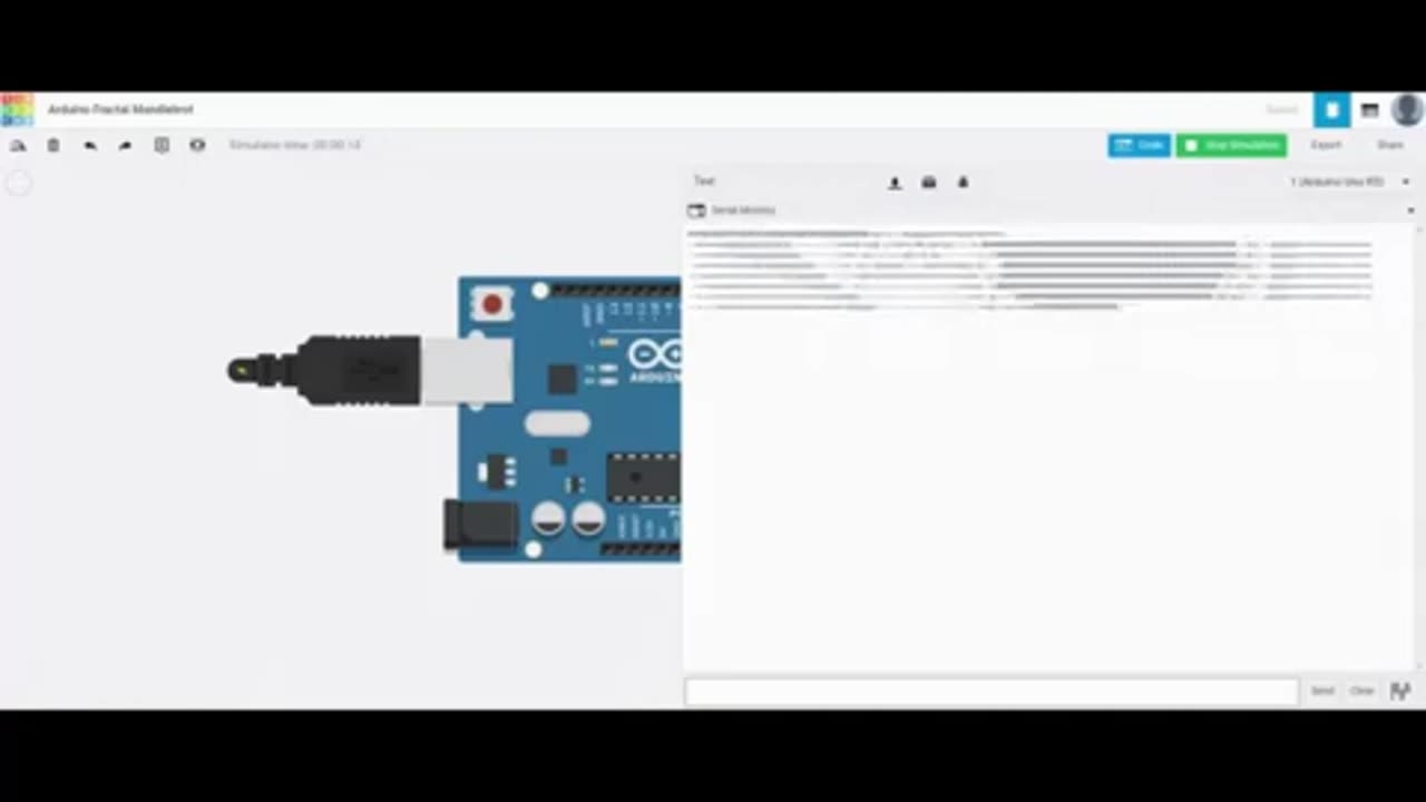 Watch this Cool #Arduino #Fractal Generator using #Tinkercad Simulation with #Code #aeroarduino