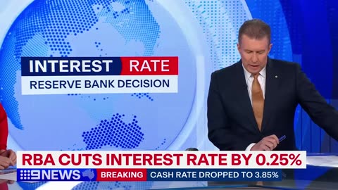 RBA cuts rates 3.85 per cent 9 News Australia
