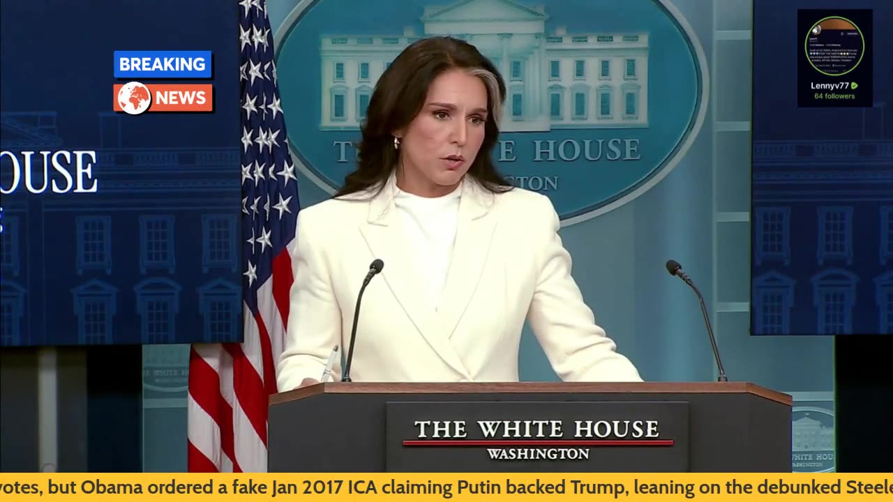 Tulsi Gabbard & Karoline Leavitt White House Press Briefing on Declassified Russiagate Documents