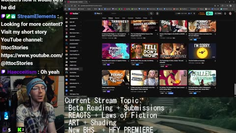 Beta Reading + REACTS + Commentary + Writing: Laws of Fiction | Drawing: Shading | Kidnapped and Transplanted into a Machine NEW STORY!
