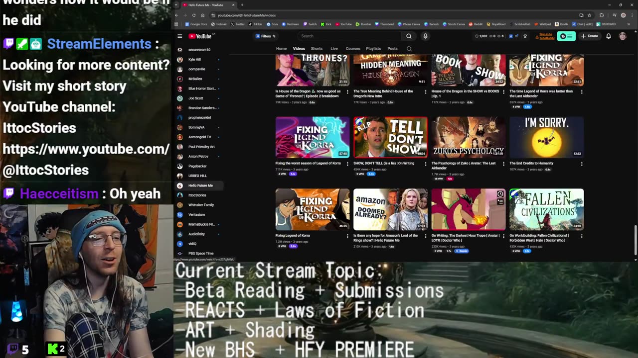 Beta Reading + REACTS + Commentary + Writing: Laws of Fiction | Drawing: Shading | Kidnapped and Transplanted into a Machine NEW STORY!