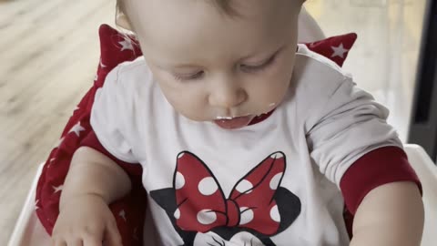 Baby Kayla Eating Breakfast 😂🍳 (Messy Face!)