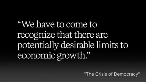The Elites and Their Blueprint for Dealing with the Consequences of Limited Growth
