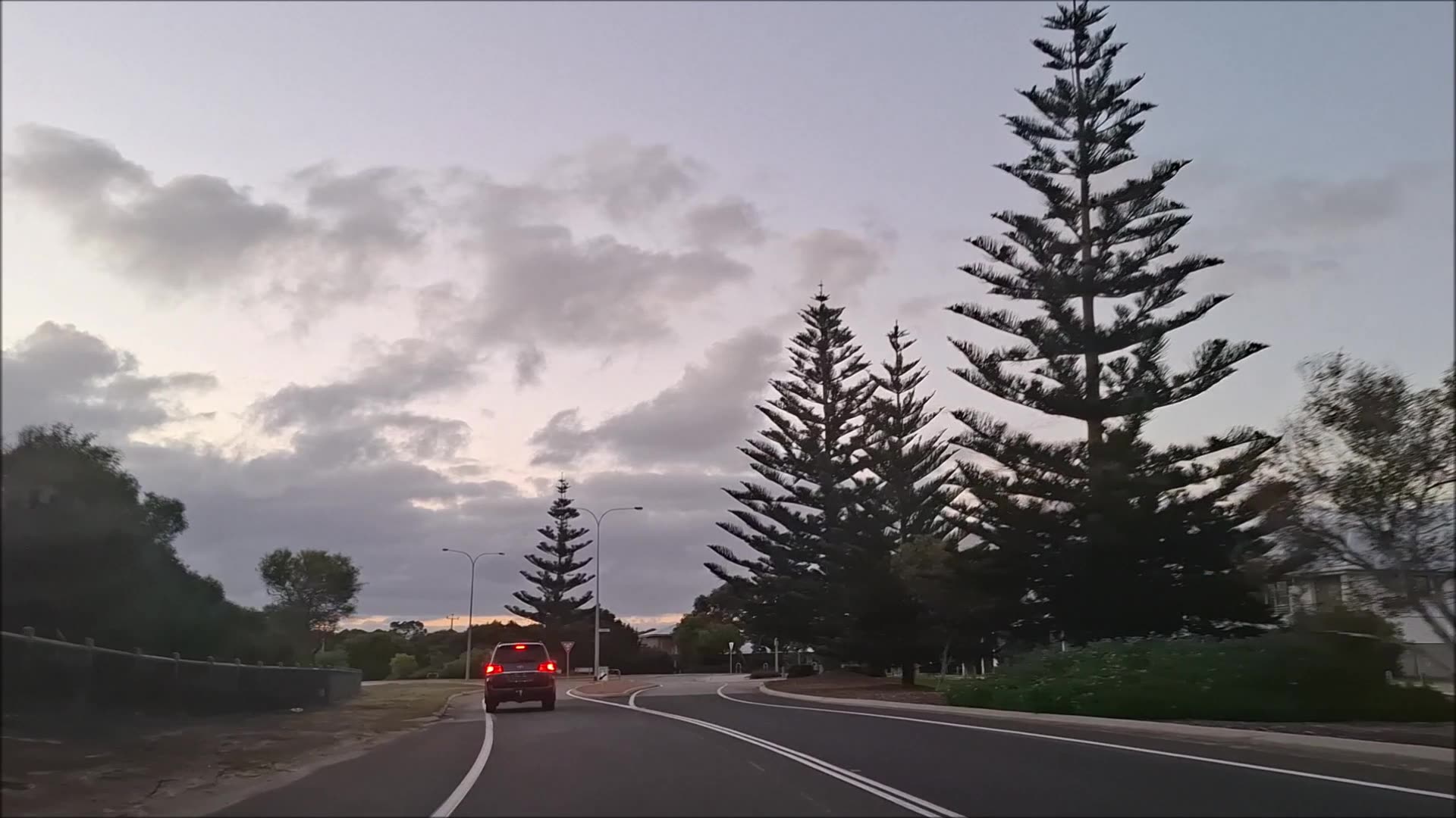 Coastal Drive at Dusk.West Coast Drive from Star Swamp to Hillarys