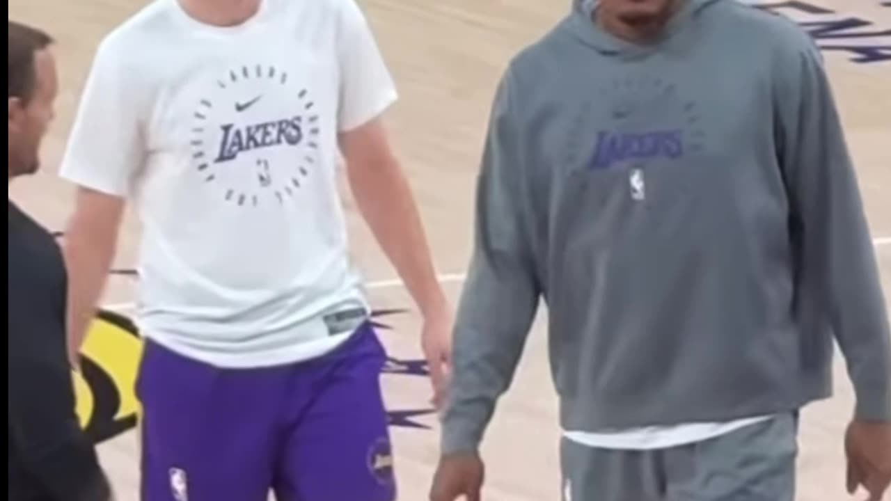 Luka doncic out for pre game workout