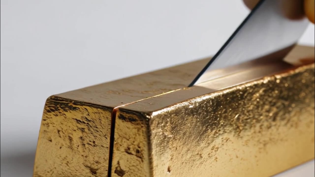 Gold Slap Cutting ASMR
