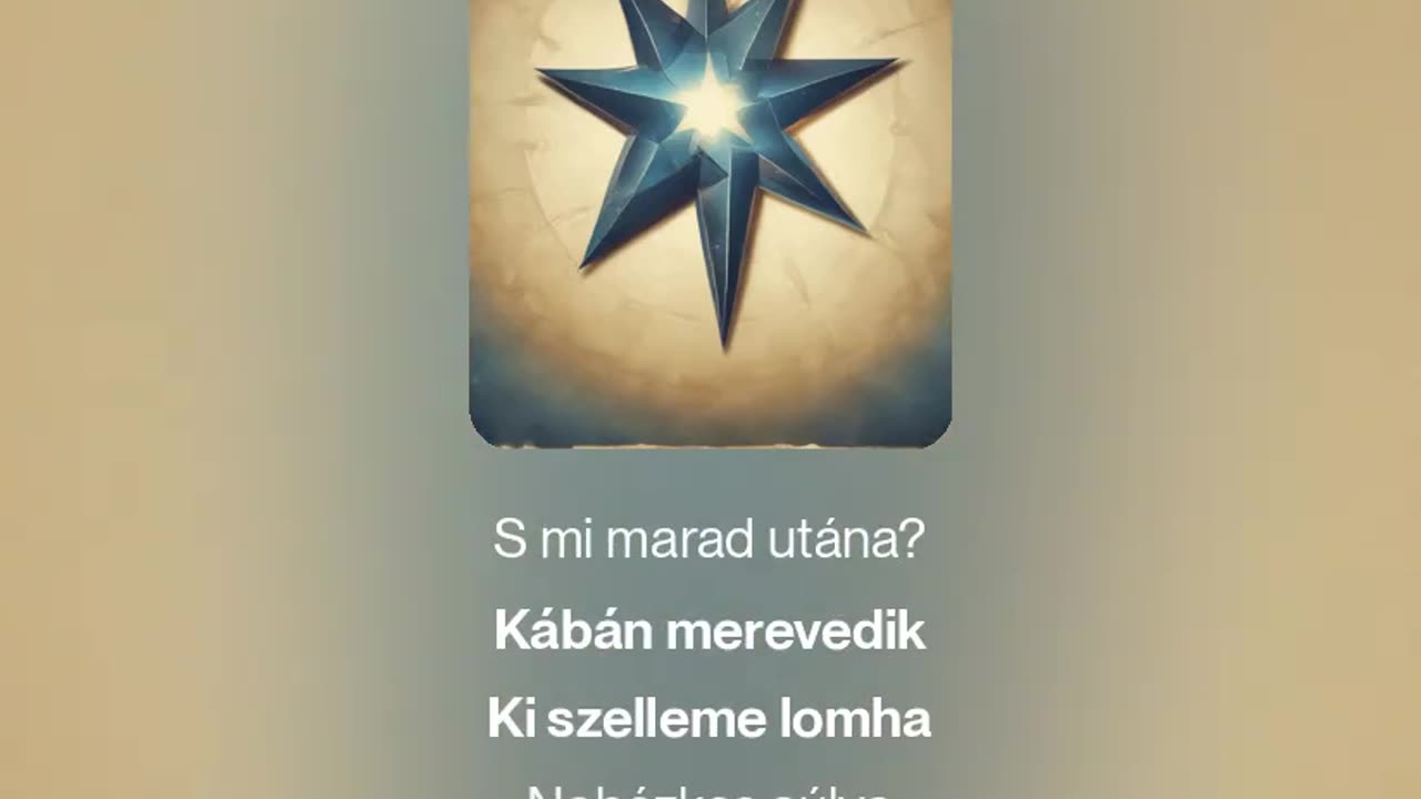 Csillag dacol a sötétséggel (megzenésített vers),