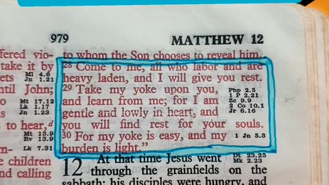 Come To Me, All Who Labor And Are Heavy Laden, And I Will Give You Rest..