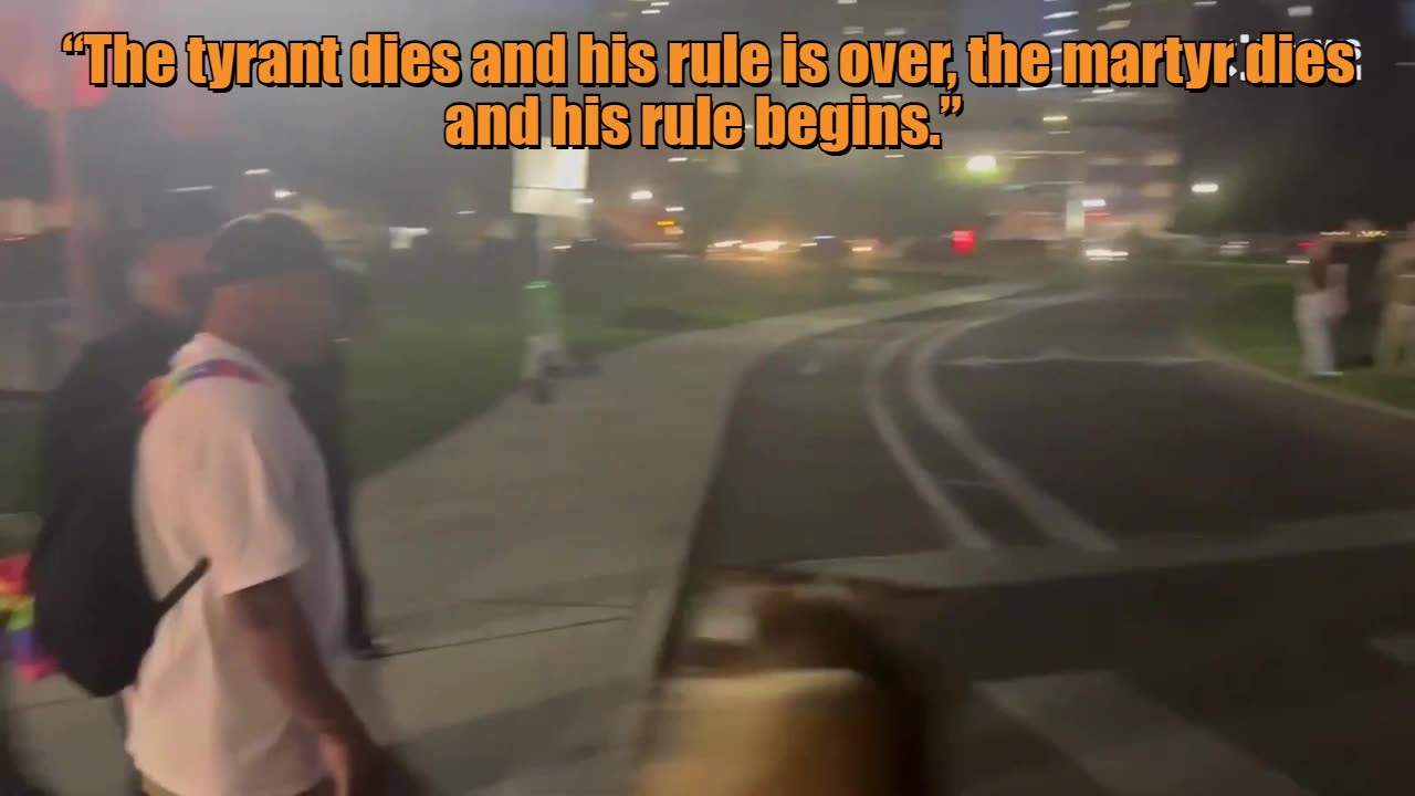 Rainbow Warrior Gets Beat Down At Charlie Kirk Vigil. -