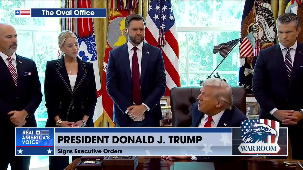 President Trump Signs Executive Orders To Punish American Flag Burning, And End Cashless Bail