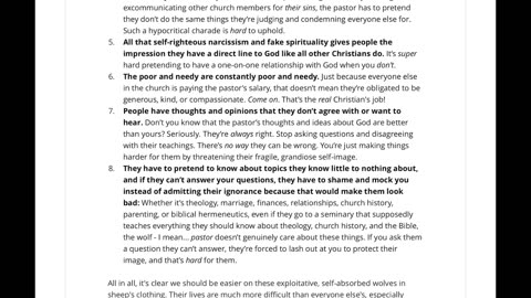 Website Read | Discussion | 8 Ways WOLF Pastors Have it HARD