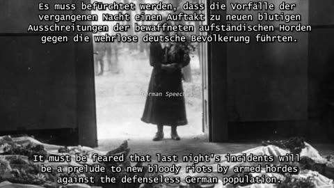 News overview of the riots against ethnic Germans in Poland, August 26, 1939 [English subtitles]