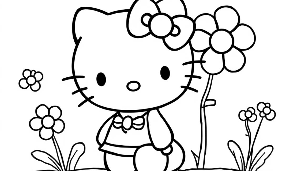 Hello Kitty Coloring Pages 2025 🖍️