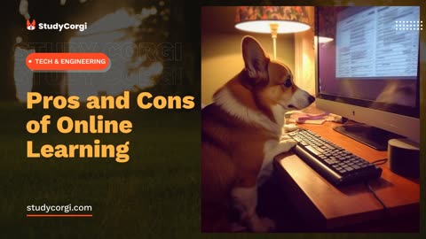 Pros and Cons of Online Learning - Essay Example