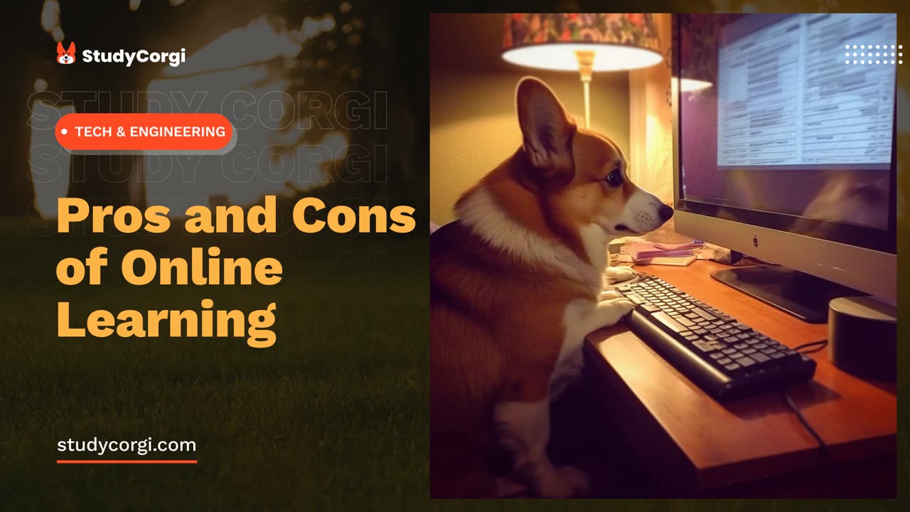 Pros and Cons of Online Learning - Essay Example